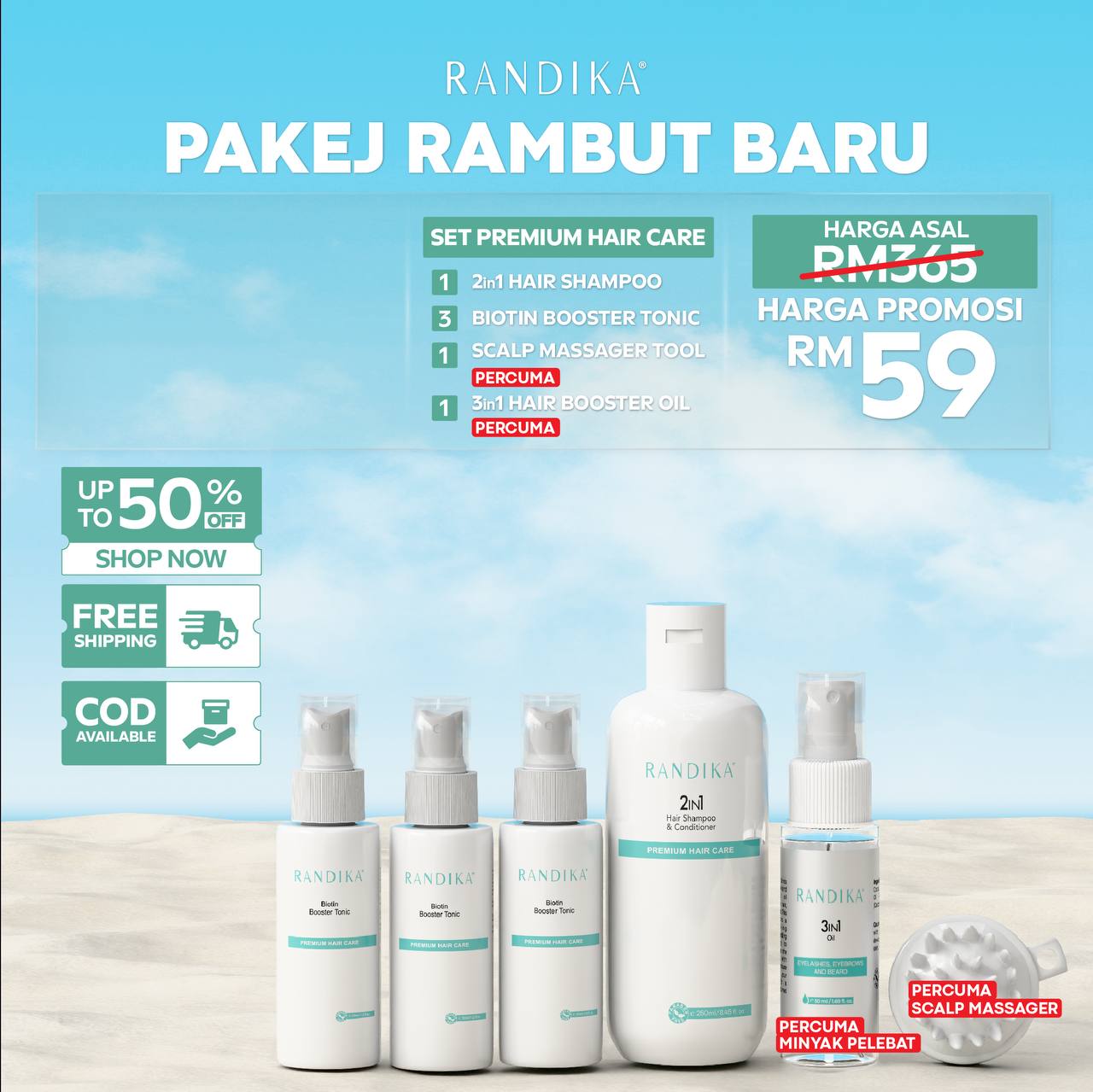 Pakej Rambut Baru Randika