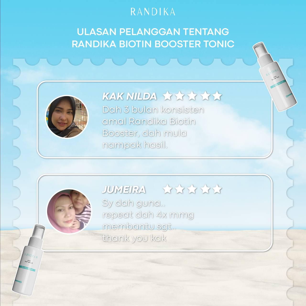 Feedback pengguna Biotin Booster Tonic